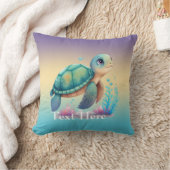 ウミガメパーソナライズされた装飾用クッション クッション (ブランケット)