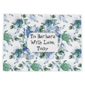 ウミガメパーソナライズされた類 ラージペーパーバッグ (裏面)