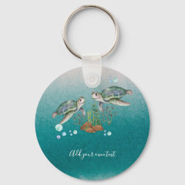 ウミガメパーソナライズされた キーホルダー