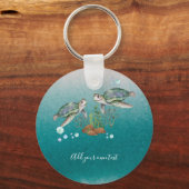 ウミガメパーソナライズされた キーホルダー (正面)