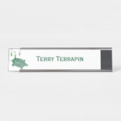 ウミガメパーソナライズされた デスクネームプレート (正面)