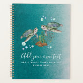 ウミガメパーソナライズされた プランナー手帳 (正面)