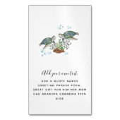 ウミガメパーソナライズされた マグネット名刺 (正面縦)