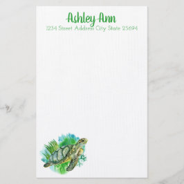 ウミガメパーソナライズされた 便箋