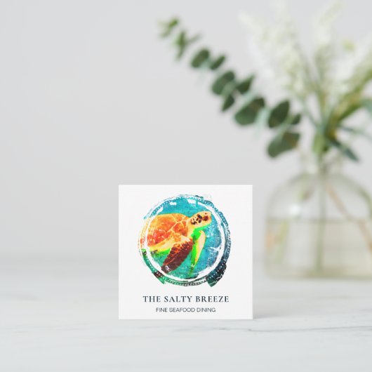 *~*ウミガメビーチサンドシーダイニングトロピカル スクエア名刺 (スタンド正面)