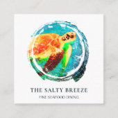 *~*ウミガメビーチサンドシーダイニングトロピカル スクエア名刺 (正面)