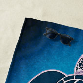 ウミガメビーチタオル – 潮流と一緒に泳ぐ ビーチタオル (インサイチュ)