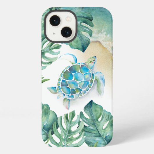ウミガメビーチフォンケース iPhoneケース (裏面)