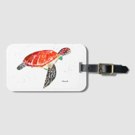 ウミガメビーチ水の色海の下の水 ラゲッジタグ