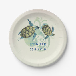 ウミガメビーチ沿岸航海の ペーパープレート