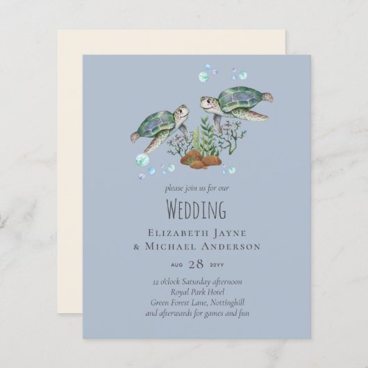 ウミガメビーチ結婚式 (正面/裏面)