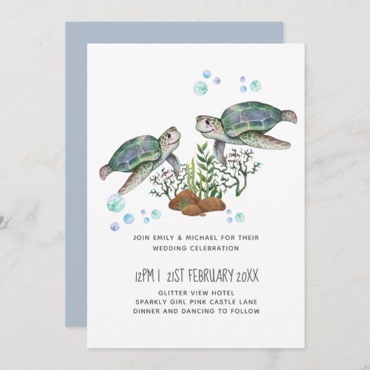 ウミガメビーチ結婚式 (正面/裏面)