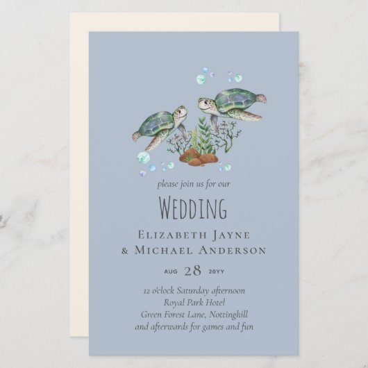 ウミガメビーチ結婚式 (正面/裏面)