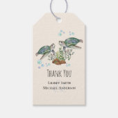 ウミガメビーチ結婚式 ギフトタグ (正面)