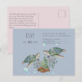 ウミガメビーチ結婚式 ポストカード