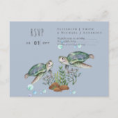 ウミガメビーチ結婚式 ポストカード (正面)