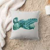 ウミガメビーチ絵画ズピロー クッション (ブランケット)