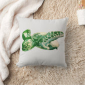 ウミガメビーチ絵画ズピロー クッション (ブランケット)