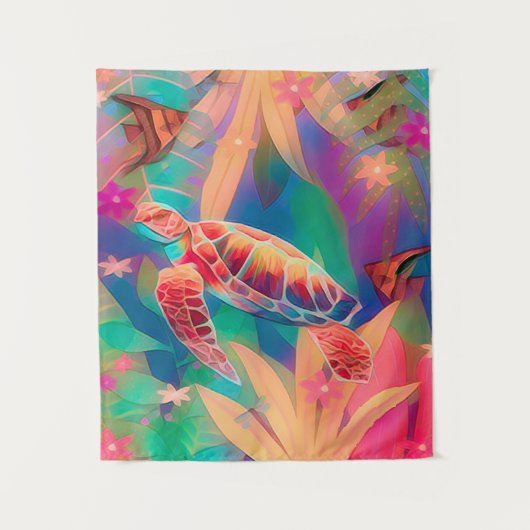 ウミガメファンタジーシーンスモール タペストリー (正面)