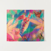 ウミガメファンタジーシーン中 タペストリー (正面(横))