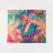 ウミガメファンタジーシーン大 タペストリー (正面(横))