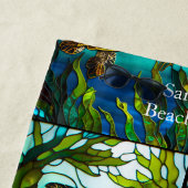 ウミガメフェイクステンドグラス ビーチタオル (インサイチュ)