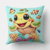 ウミガメベビーハッピー&カワイキャラクター クッション (裏面)