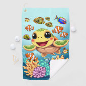 ウミガメベビーハッピー&カワイキャラクター ゴルフタオル (インサイチュ)