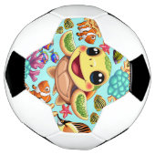 ウミガメベビーハッピー&カワイキャラクター サッカーボール (回転)