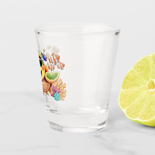 ウミガメベビーハッピー&カワイキャラクター ショットグラス (右)