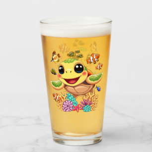 ウミガメベビーハッピー&カワイキャラクター タンブラーグラス