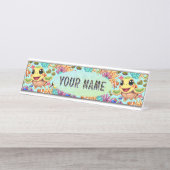 ウミガメベビーハッピー&カワイキャラクター デスクネームプレート (正面)