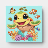 ウミガメベビーハッピー&カワイキャラクター フォトプラーク (正面)