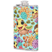 ウミガメベビーハッピー&カワイキャラクター フラスク (左)