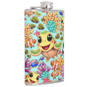 ウミガメベビーハッピー&カワイキャラクター フラスク (右)