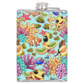 ウミガメベビーハッピー&カワイキャラクター フラスク (裏面)