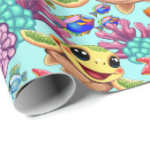 ウミガメベビーハッピー&カワイキャラクター ラッピングペーパー (ロールコーナー)