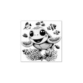 ウミガメベビーハッピー&カワイキャラクター ラバースタンプ (インプリント)