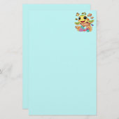 ウミガメベビーハッピー&カワイキャラクター 便箋 (正面/裏面)