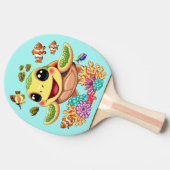 ウミガメベビーハッピー&カワイキャラクター 卓球ラケット (横)