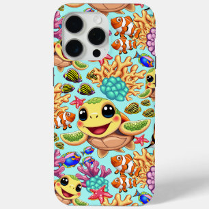 ウミガメベビーハッピー&カワイキャラクター iPhone 15 PRO MAXケース