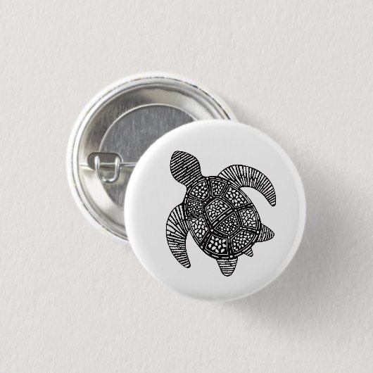ウミガメボタン 缶バッジ (正面&裏面)