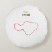 "ウミガメマウイ"の枕 ラウンドクッション (裏面)