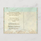 ウミガメモダン沿岸海ビーチスワーズスタイル インビテーションポストカード (裏面)