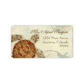 ウミガメモダン沿岸海ビーチスワーズスタイル ラベル (正面)