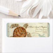 ウミガメモダン沿岸海ビーチスワーズスタイル ラベル (インサイチュ)