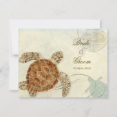 ウミガメモダン沿岸海ビーチスワーズスタイル 出欠カード (裏面)