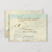 ウミガメモダン沿岸海ビーチスワーズスタイル 出欠カード (正面/裏面)