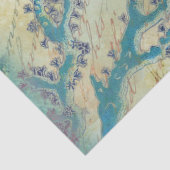 ウミガメヴィンテージシーシェルのデクページ 薄葉紙 (詳細)