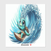 ウミガメ乗り感情の波。 シール (シート)